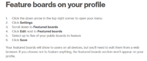 boards that are featured on pinterest
