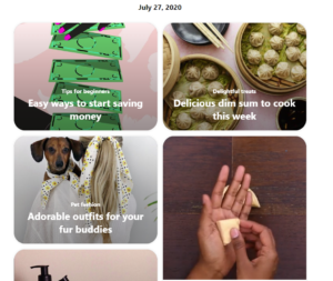 feed of interesting pins
